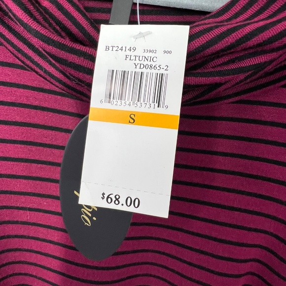 NWT🤩 |•CUPIO•| Super SOFT Striped Cowl Neck Tunic Sweater Size Small - Picture 5 of 10